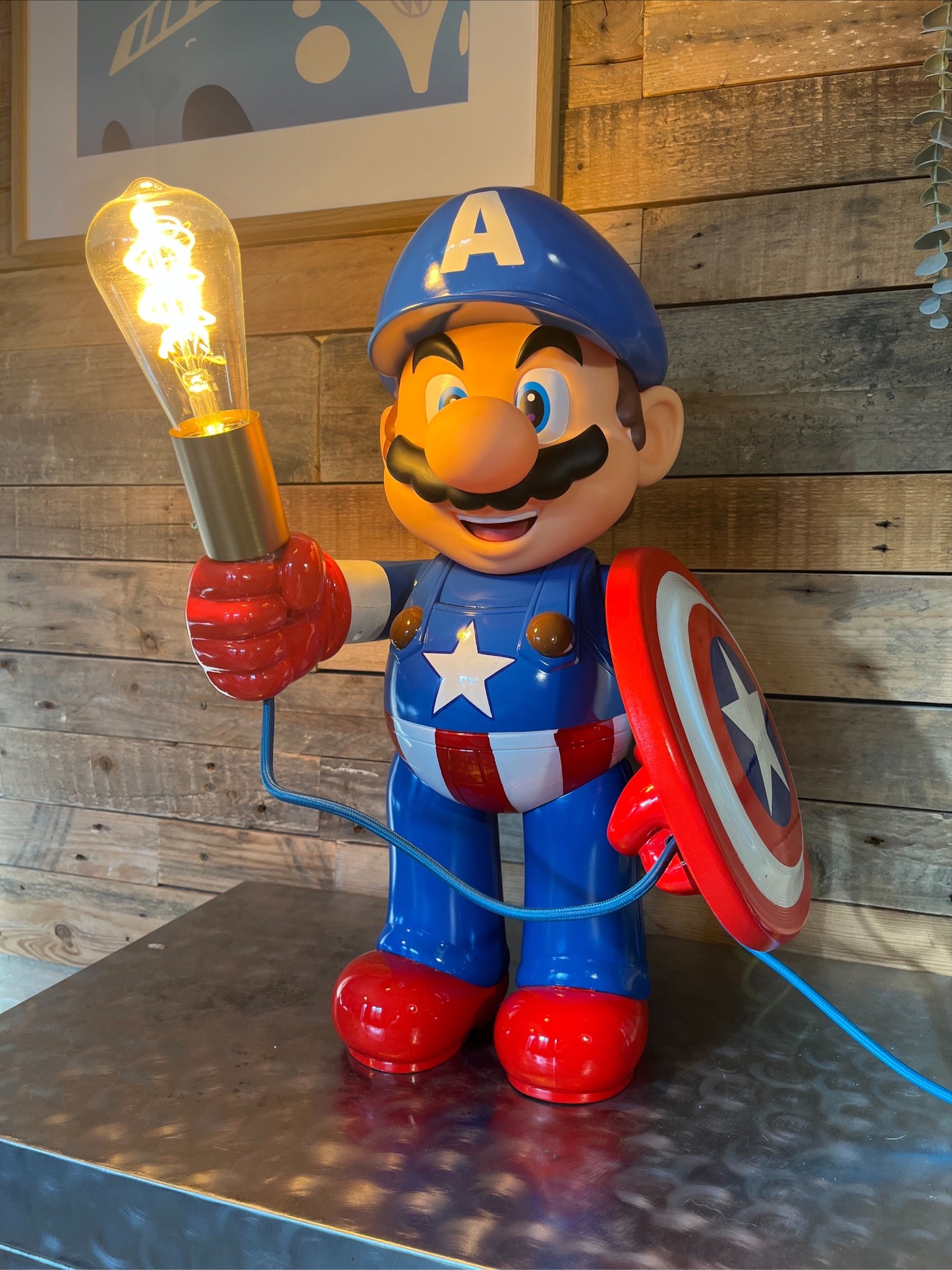 Lampe Mario Captain América