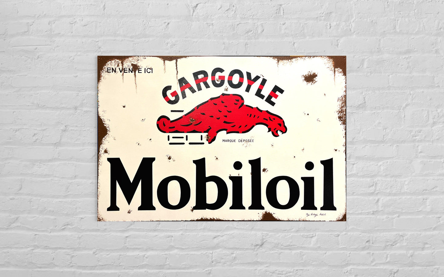 plaque décorative Mobiloil