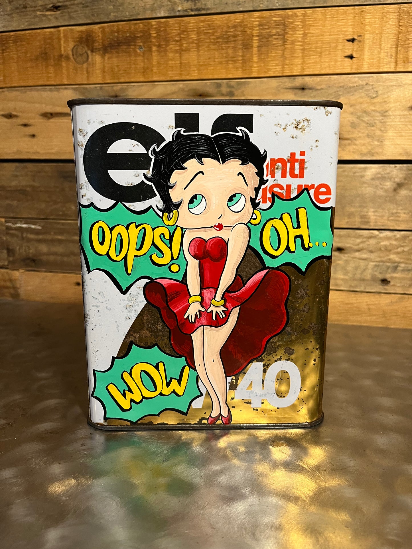 bidon d'huile Betty Boop