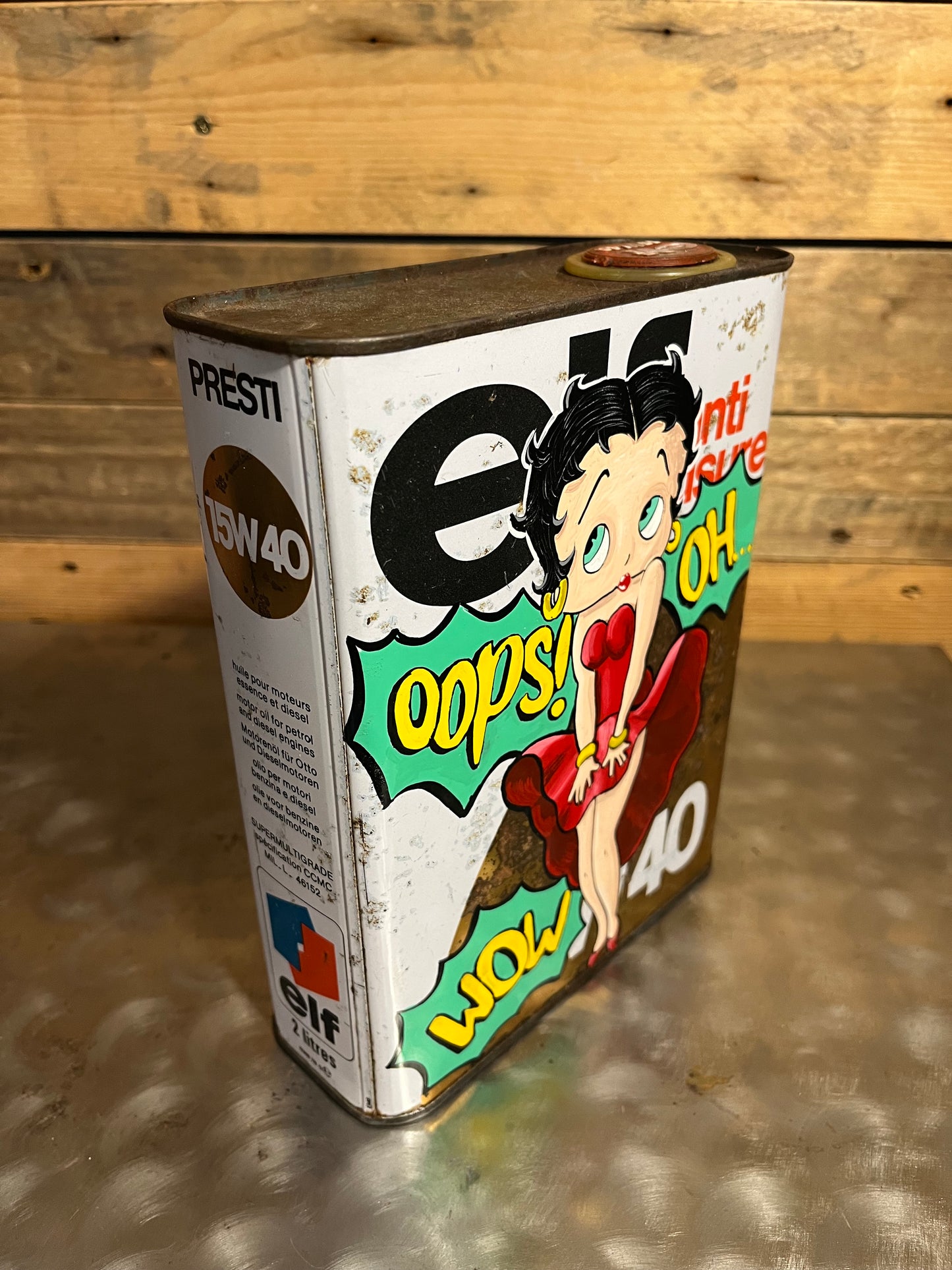bidon d'huile Betty Boop