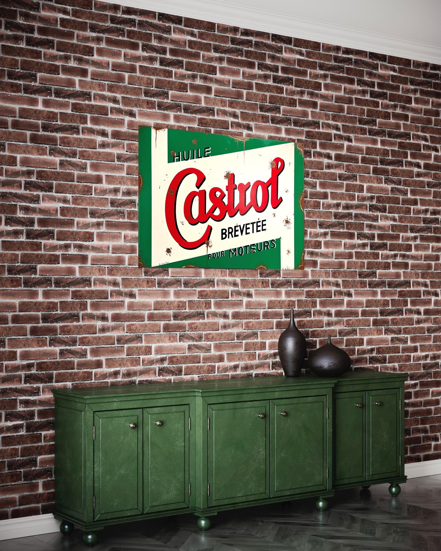 plaque décorative Castrol