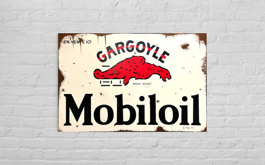 plaque décorative Mobiloil